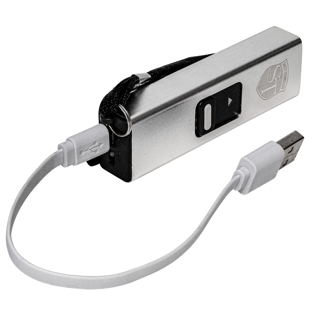 Slider 40 million volt stun gun flashlight 4.9 milliamps Silver view 3